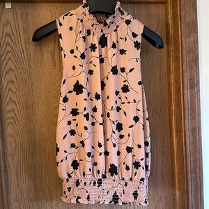 Floral turtle neck tank